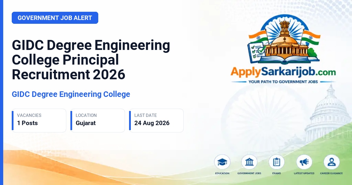 GIDC Degree Engineering College - Principal Official Notification Poster & Schedule