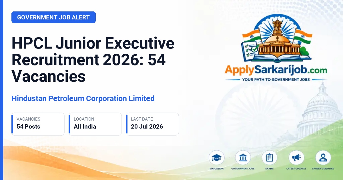 Hindustan Petroleum Corporation Limited - Junior Executive Official Notification Poster & Schedule
