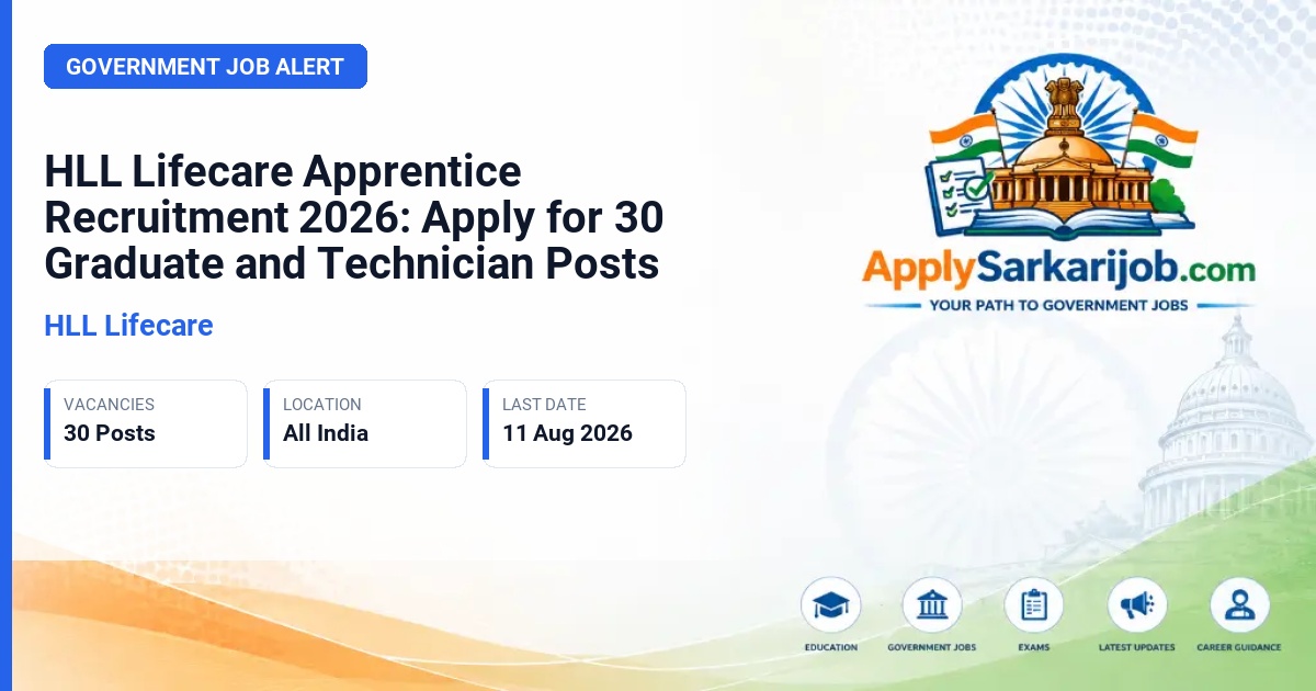 HLL Lifecare - Graduate / Degree Apprentice and Diploma / Technician Apprentice Official Notification Poster & Schedule