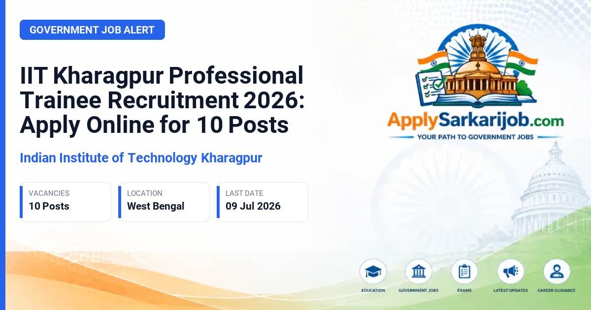 Indian Institute of Technology Kharagpur - Professional Trainee Official Notification Poster & Schedule