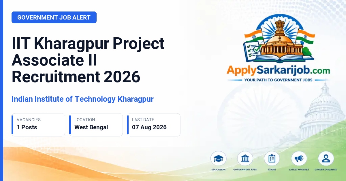 Indian Institute of Technology Kharagpur - Project Associate II Official Notification Poster & Schedule