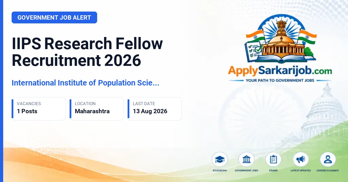 International Institute of Population Sciences (IIPS) - Research Fellow Official Notification Poster & Schedule