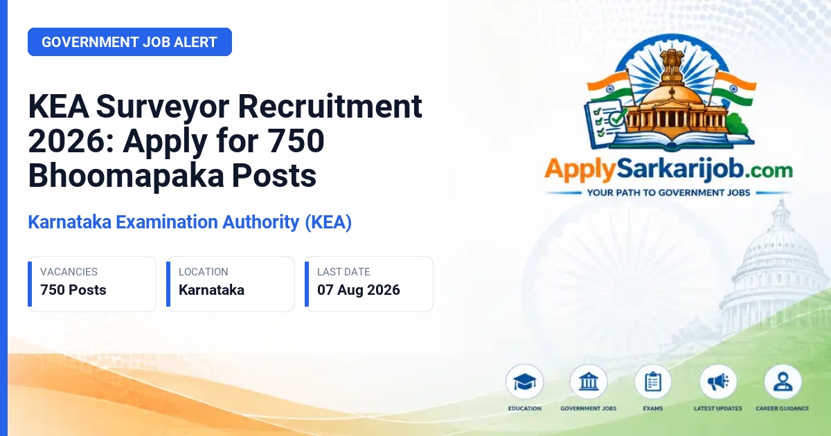 Karnataka Examination Authority (KEA) - Surveyor (Bhoomapaka) Official Notification Poster & Schedule