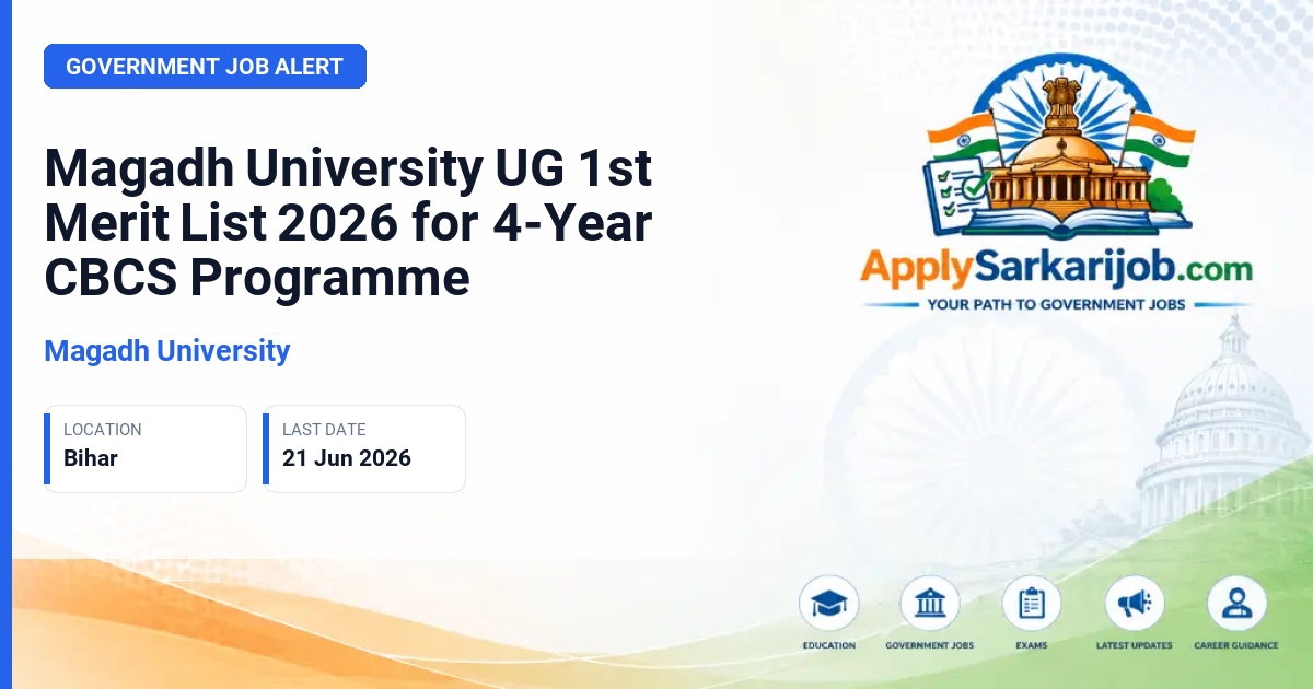 Magadh University - Undergraduate Admission 2026 Official Notification Poster & Schedule