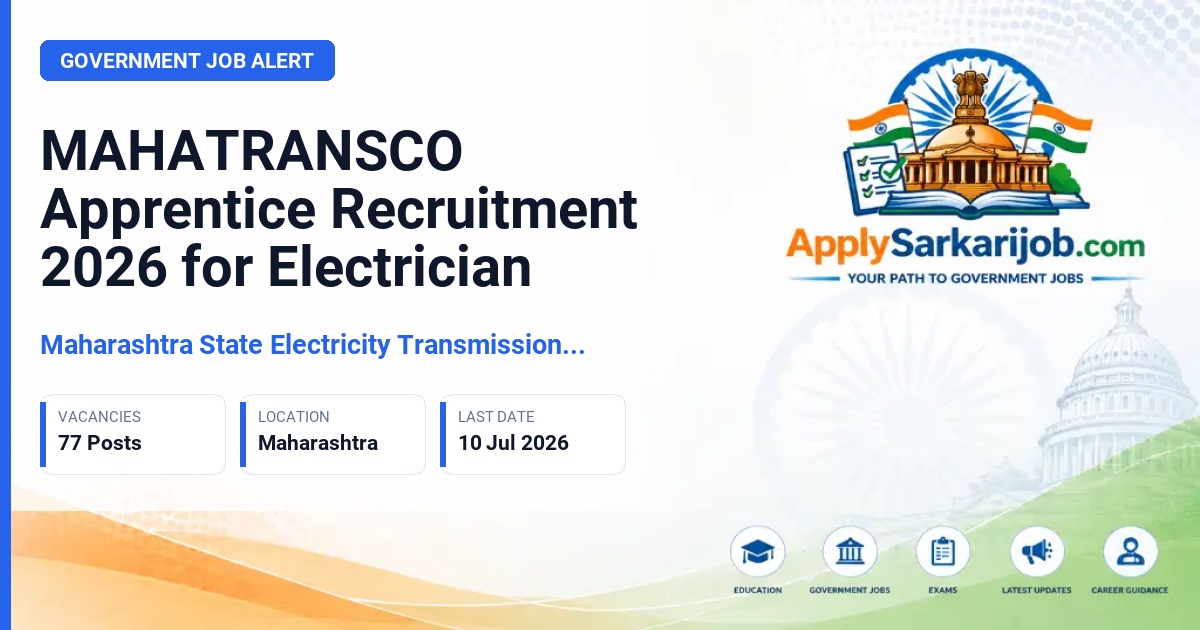 Maharashtra State Electricity Transmission Company Limited - Apprentice (Electrician) Official Notification Poster & Schedule