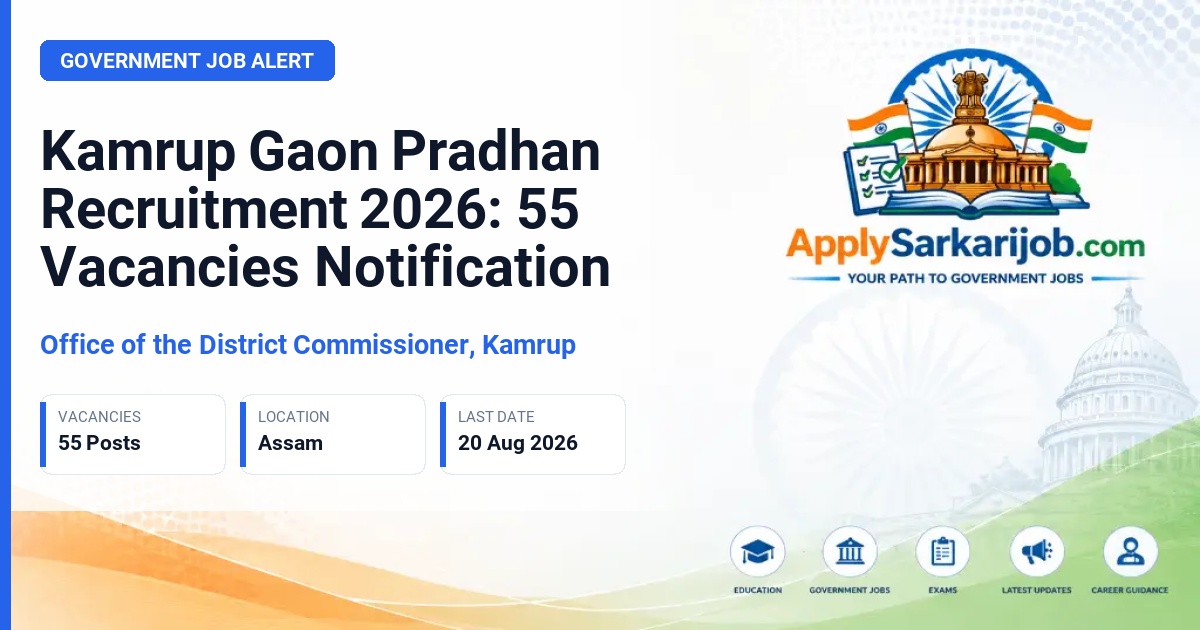 Office of the District Commissioner, Kamrup - Gaon Pradhan Official Notification Poster & Schedule