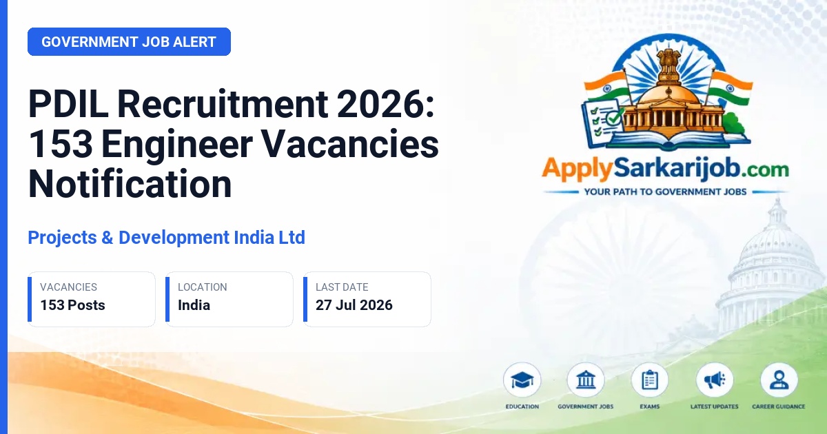 Projects & Development India Ltd - Engineer Official Notification Poster & Schedule