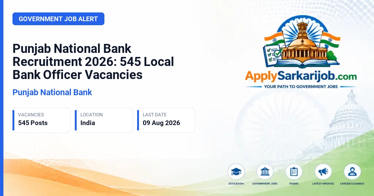 Punjab National Bank - Local Bank Officer Official Notification Poster & Schedule