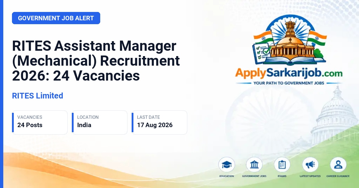 RITES Limited - Assistant Manager (Mechanical) Official Notification Poster & Schedule