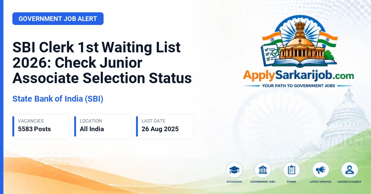 State Bank of India (SBI) - Junior Associate (Customer Support & Sales) Official Notification Poster & Schedule