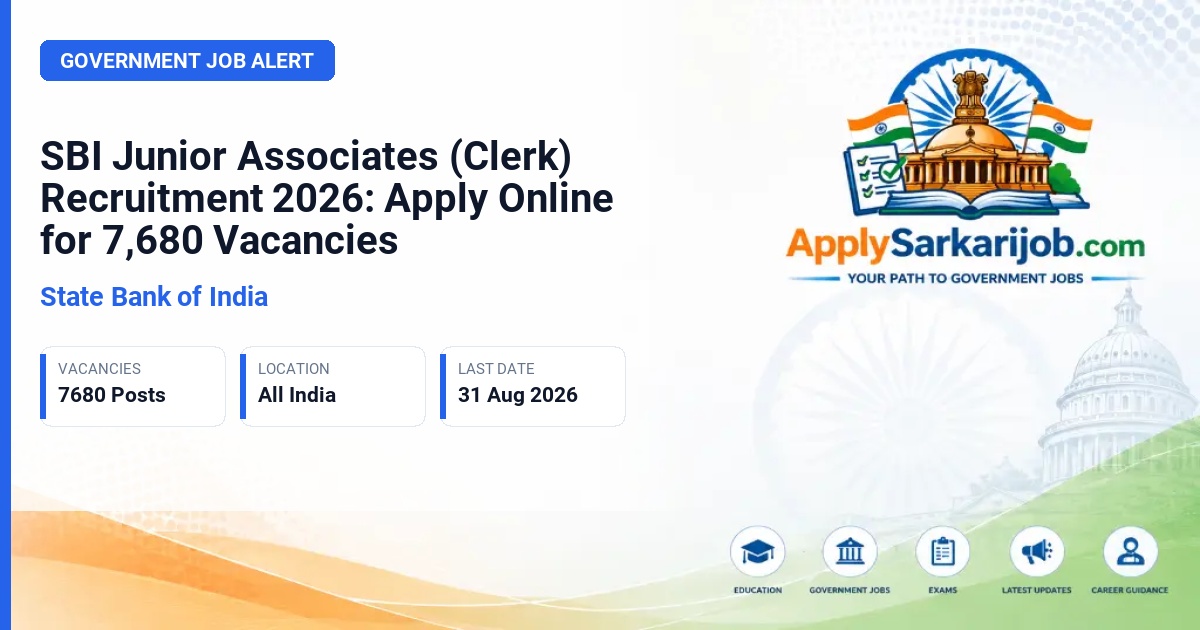 State Bank of India - Junior Associate (Customer Support & Sales) Official Notification Poster & Schedule