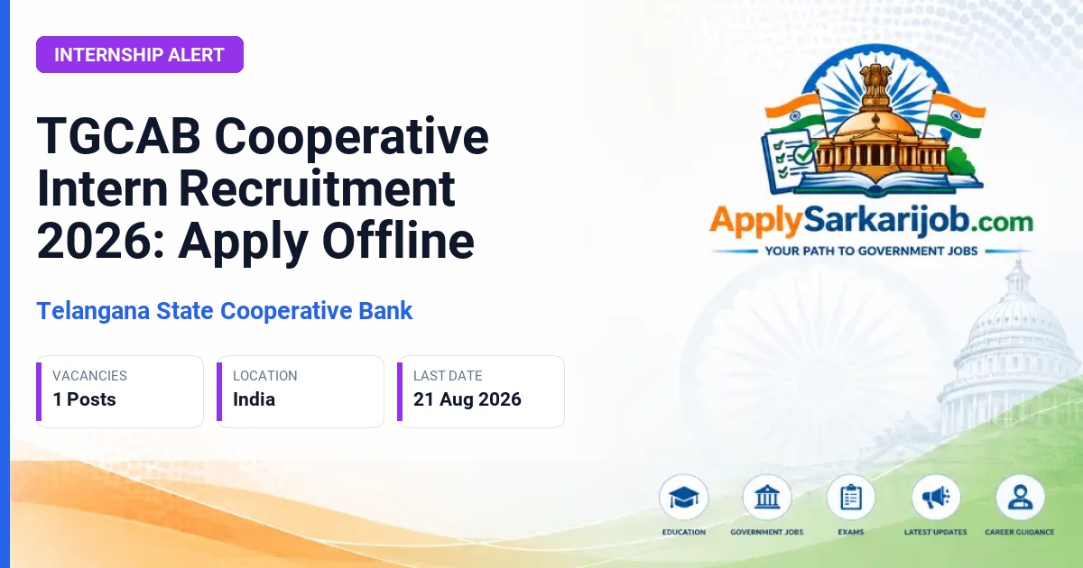 Telangana State Cooperative Bank - Cooperative Intern Official Notification Poster & Schedule