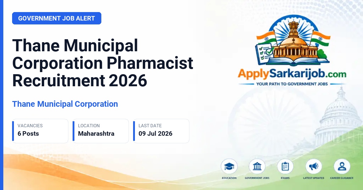 Thane Municipal Corporation - Pharmacist Official Notification Poster & Schedule
