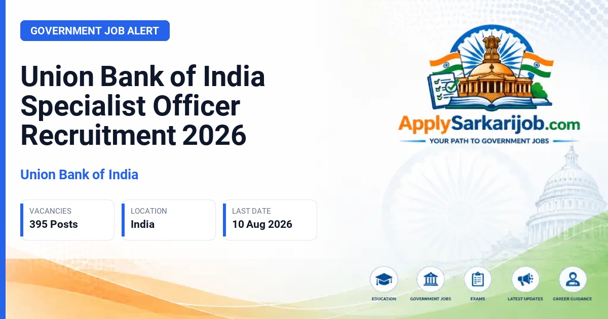 Union Bank of India - Specialist Officer (Scale II to VI) Official Notification Poster & Schedule