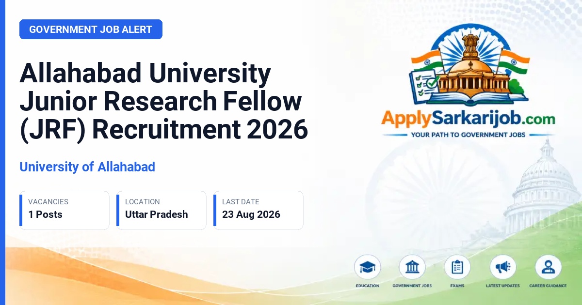 University of Allahabad - Junior Research Fellow (JRF) Official Notification Poster & Schedule