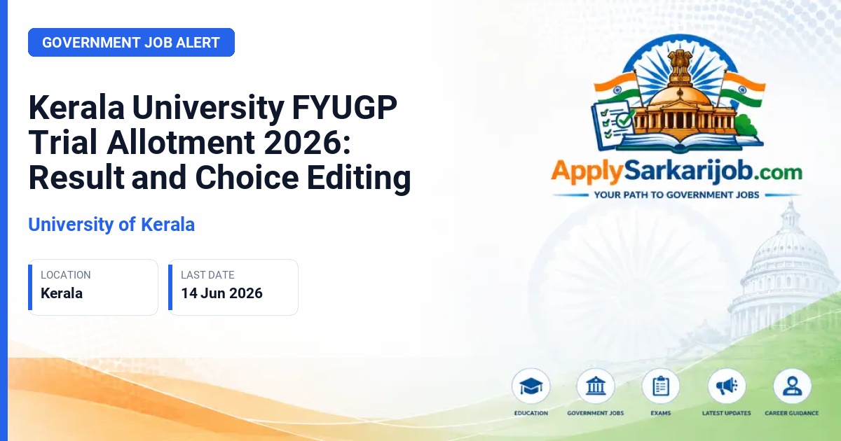 University of Kerala - FYUGP Undergraduate Admission 2026 Official Notification Poster & Schedule